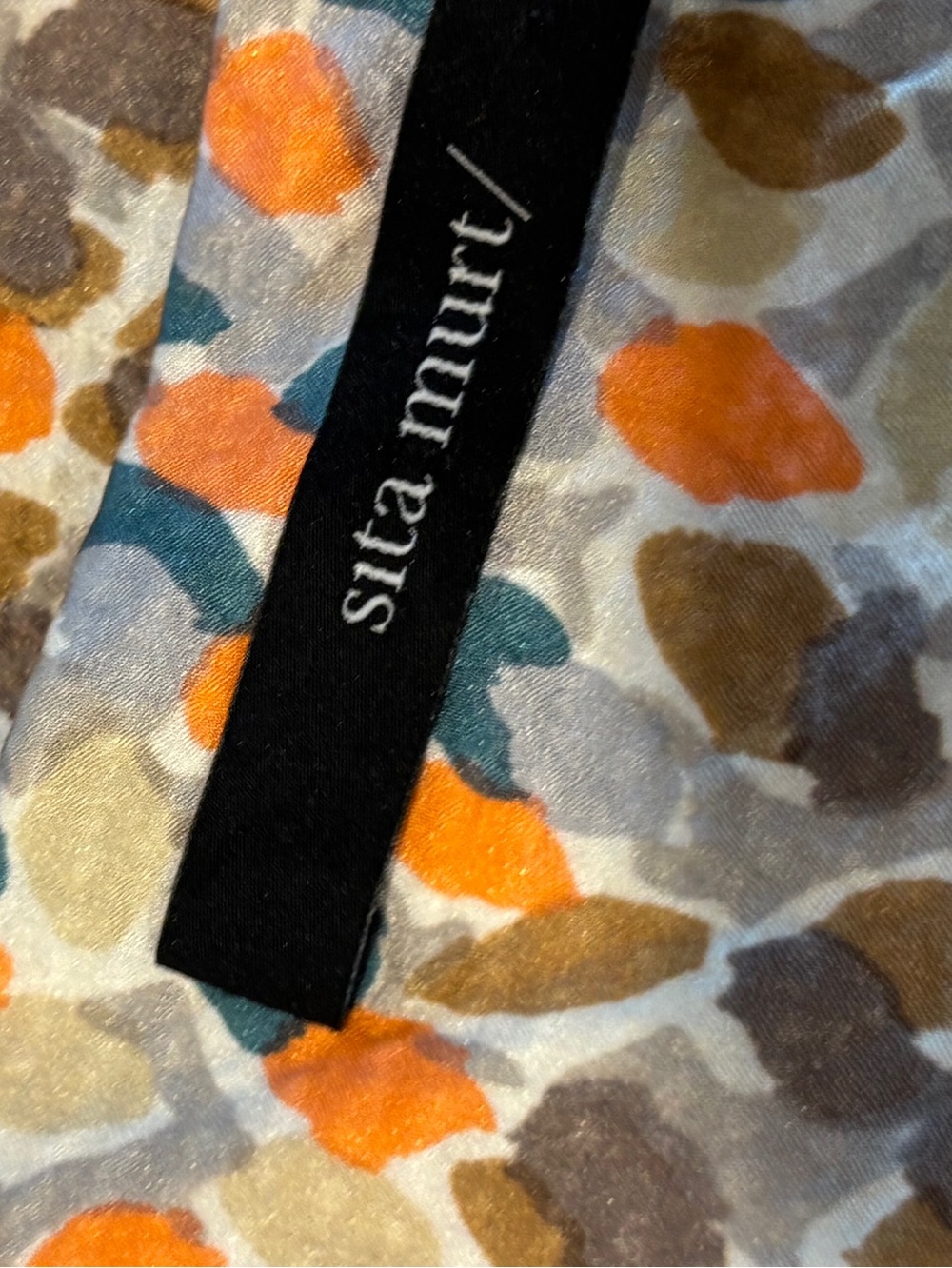 SITA MURT Silk Abstract Print Wrap Skirt Size 38 - Picture 5 of 11